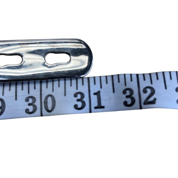 Vintage Silver-Toned Woven Metal Belt With Polished Clasp - Picture 5 of 6